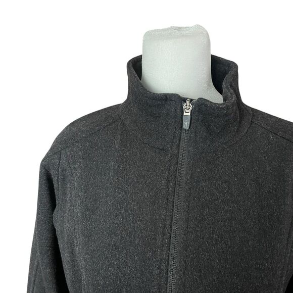Smartwool Small Sweater Jacket Full Zip Pocket Wool Blend Black Heathered - Picture 8 of 10
